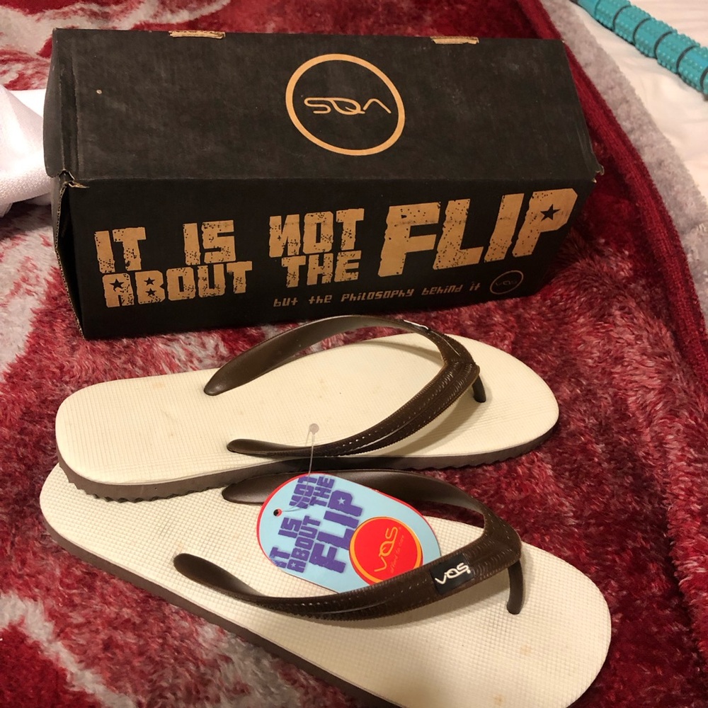 Women's Brown and Cream Sandals